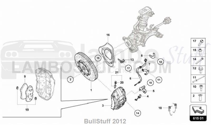 2016 Lamborghini HURACAN LP610-4 SPYDER CANADA CERAMIC BRAKE DISC (615.01.00)